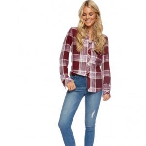 Kittenish plaid long sleeve
